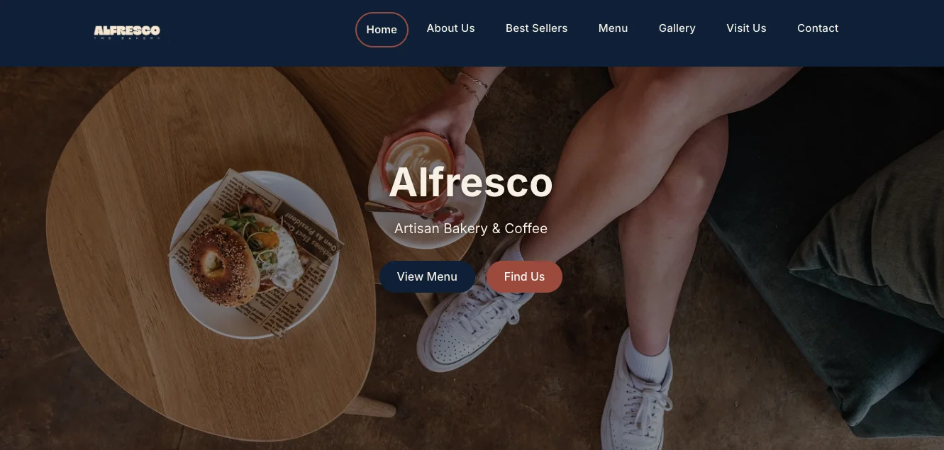 Alfresco The Bakery Website Screenshot