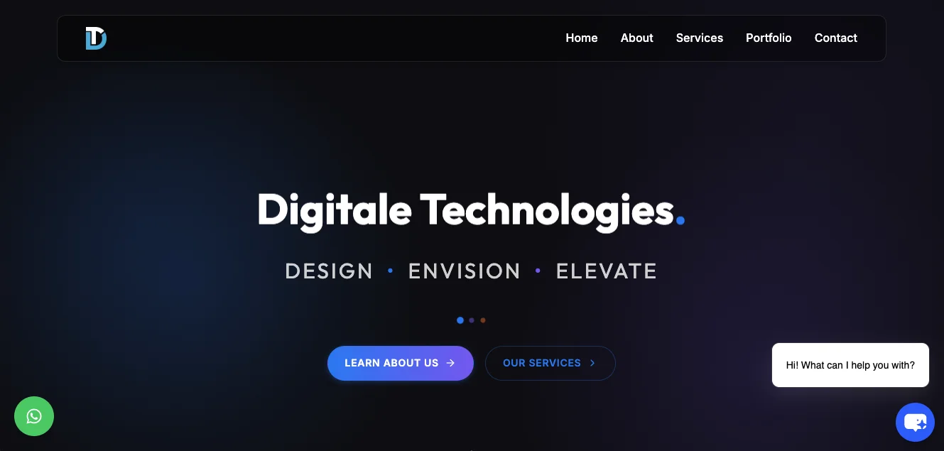 Digitale Technologies Website Screenshot