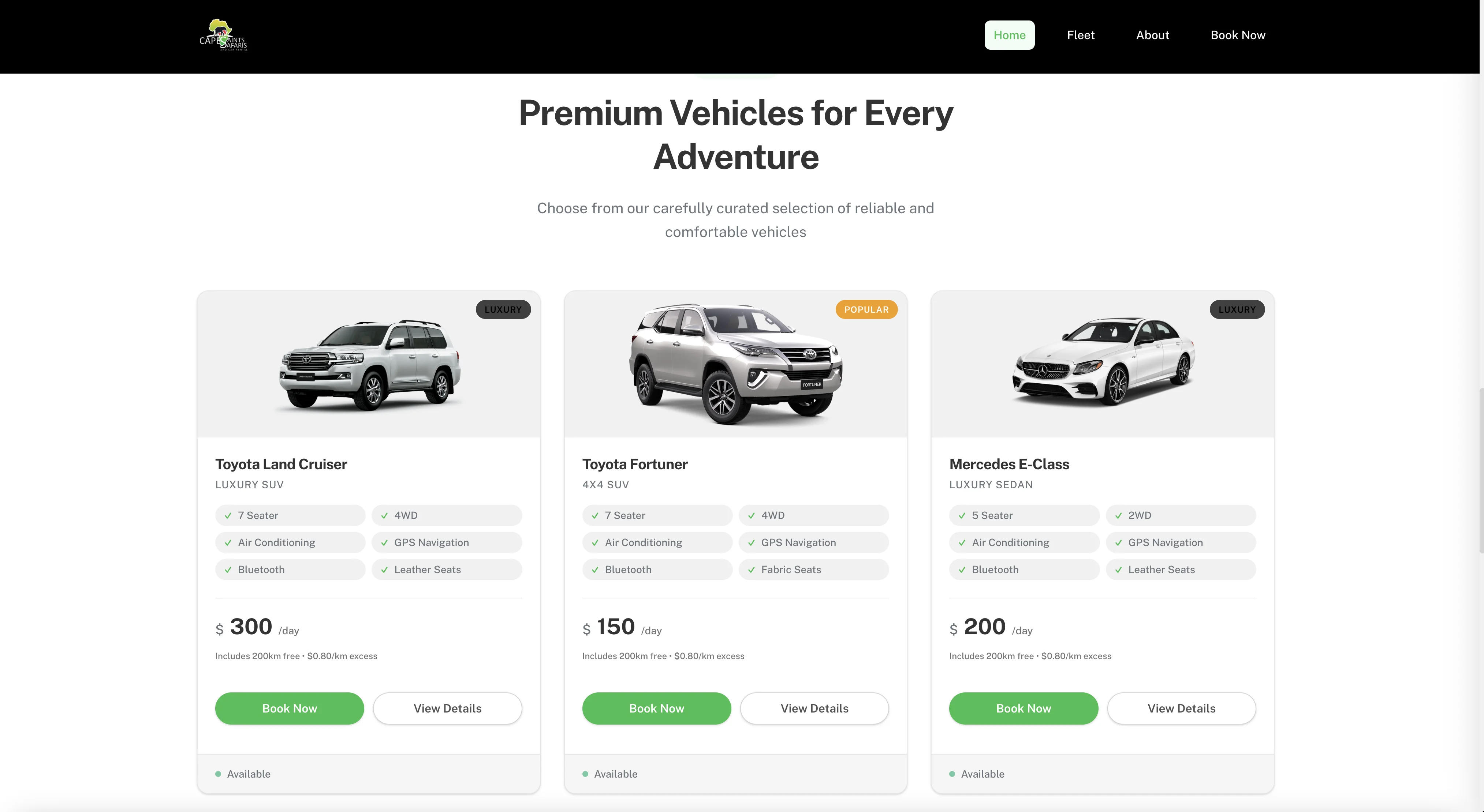 Car Rental Platform Screenshot